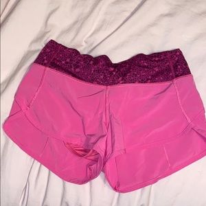 Pink lululemon shorts